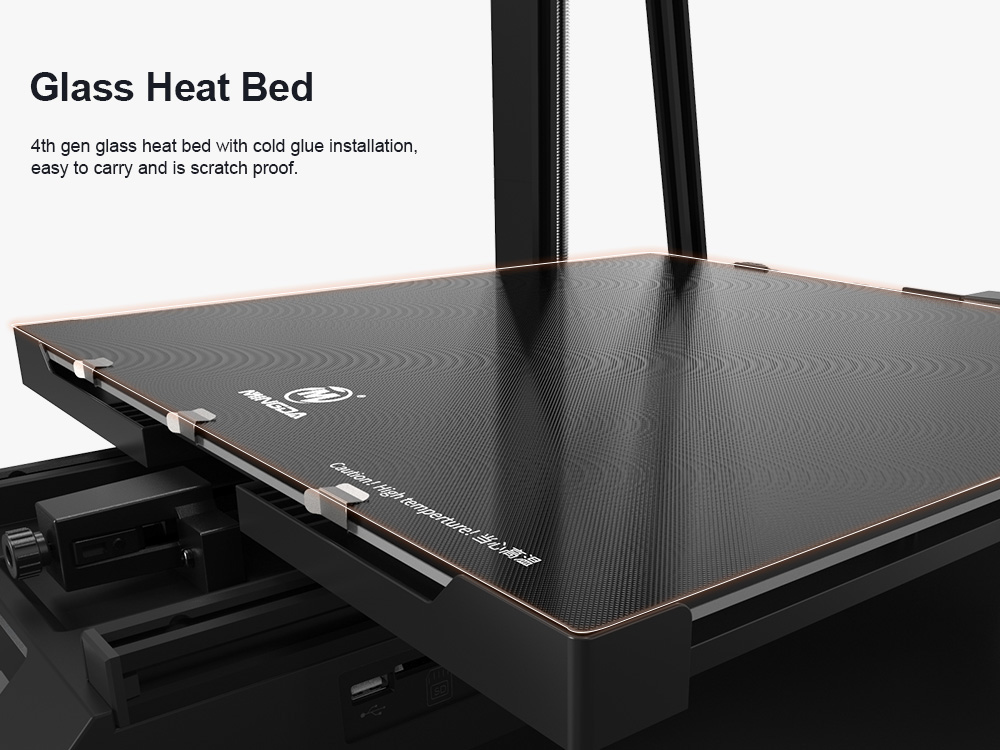 MINGDA Magician Pro 3D Printer, Auto Leveling Double Gears Direct Extrusion Resume Printing, Printing Size 400*400*400mm