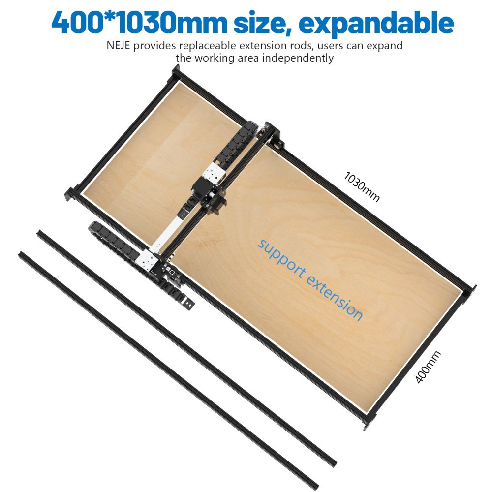 NEJE 3 Pro A40630 Laser Engraving Machine, CNC Engraver Wood Cutting Router Tool Desktop Wireless Logo Marking - EU Plug