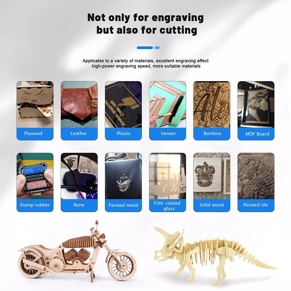 NEJE 3 Pro E30130 Laser Engraving Machine, CNC Engraver Desktop Wireless Logo Marking Automatic Air Assist - EU Plug