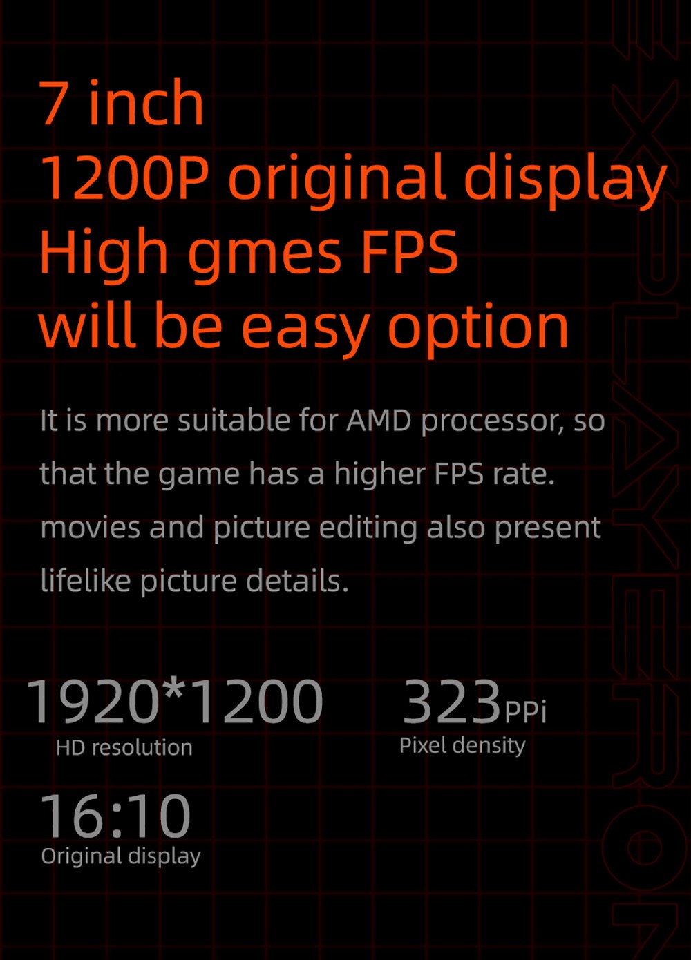 ONE Netbook ONEXPlayer Mini Game Console 7 Inches Touch screen AMD Ryzen 7 5800U CPU, 16GB RAM 2TB SSD WiFi6