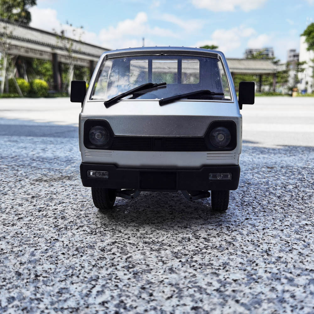 WPL D12 2.4G 1/10 2WD Off-road Military Truck RC Car - White Three Batteries