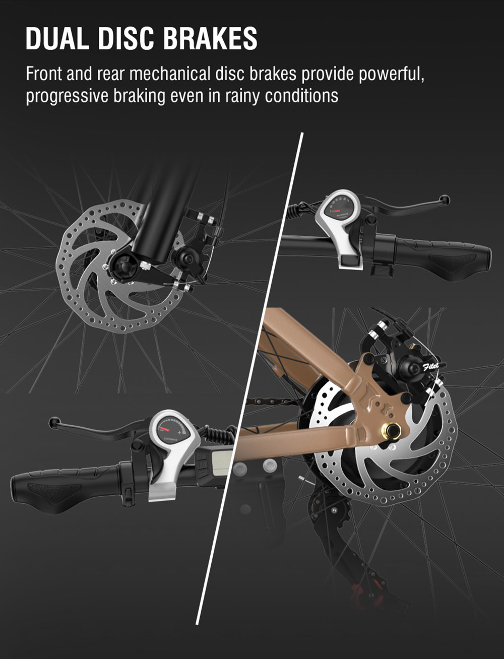 X-TRON C29 Electric Moped Bike 29*2.1'' Wheels 48V 13Ah Battery 500W Motor 40-45km/h Max Speed 150kg Load