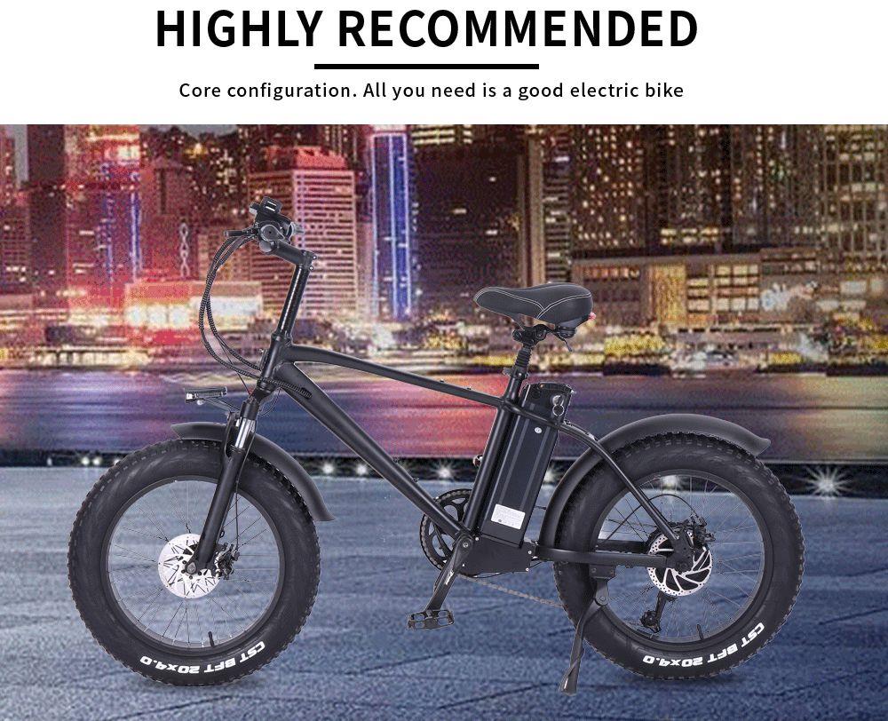 CMACEWHEEL T20 Moped Electric Bike Five Speeds 750W Motor 15Ah Smart BMS Max Speed 45km/h Smart Display Disk Brake 20 x 4.0 Fat Tires - Black