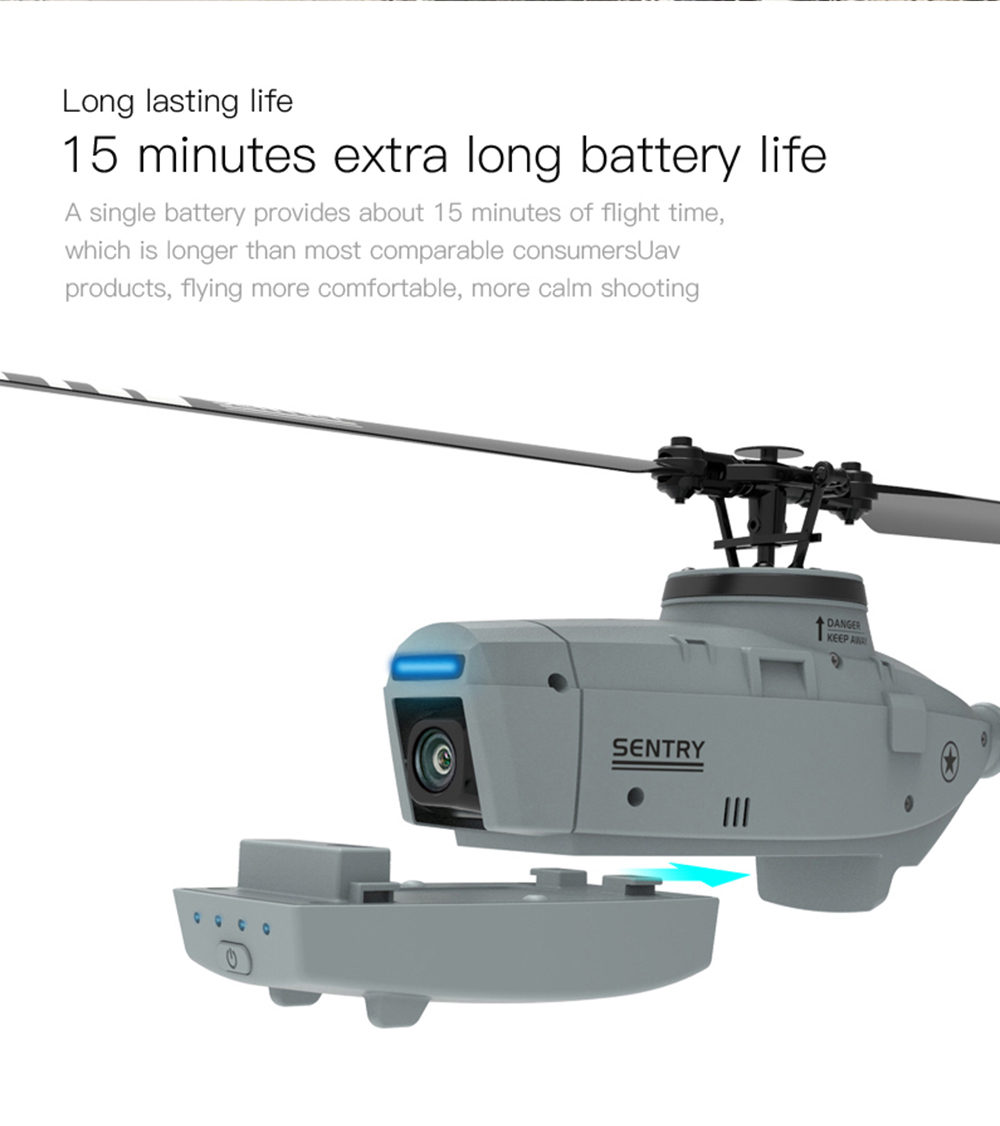 C127 RC Helicopter 2.4G 4CH 6-Axis Gyro 720P Camera Optical Flow Localization Flybarless Scale with Remote Control