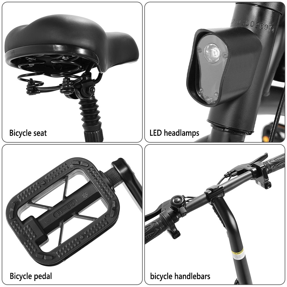 IENYRID B2 Folding E-bike 400W Motor 48V 7.5Ah Battery 14'' Pneumatic Tire 45km/h Max Speed Black