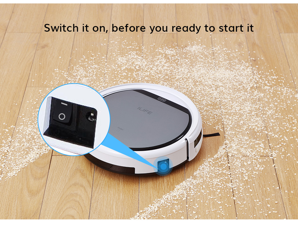 ILIFE V60 Pro Robot Vacuum Cleaner, 1000Pa Suction Wet Mopping, 300ml Dust Tank, Remote Control, Auto Obstacle Avoidance