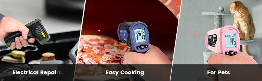 KAIWEETS Apollo 6 Non-Contact Infrared Thermometer (NOT for Humans) Temperature Gun - Black with Purple
