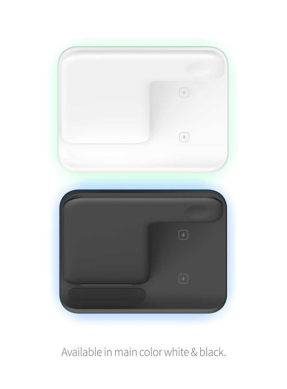 Multifunctional 15W 3-in-1 Magnetic Wireless Charger for iPhone / iWatch / Earphone, Fast Charging Base Bracket - White