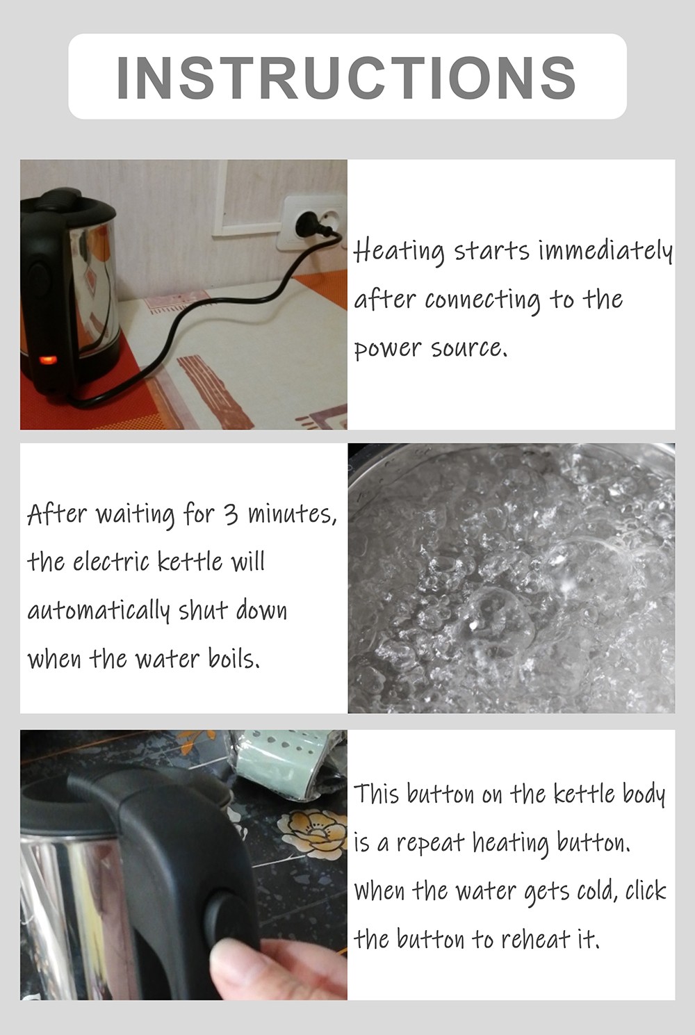 Sonifer SF2011 0.5L 1000W Mini Electric Kettle, Stainless Steel Portable Travel Tea Coffee Water Boiler Pot for Hotel