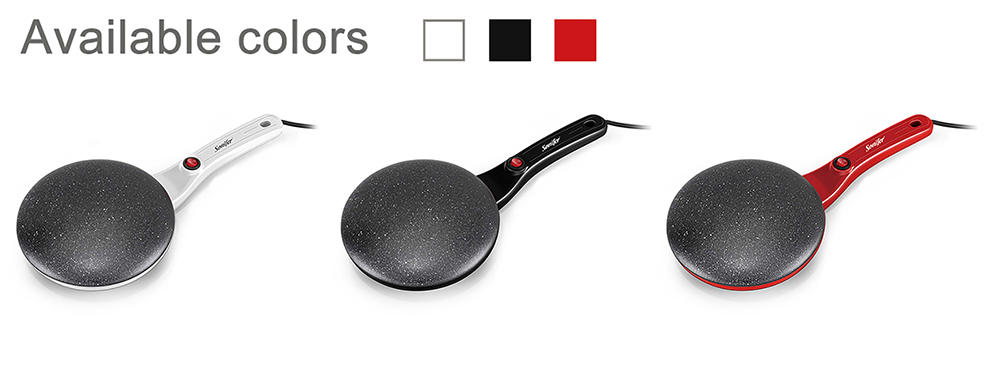Sonifer SF3038 650W Electric Pancake Crepe Maker Pizza Machine, Non-Stick Griddle Baking Pan, Cake Machine Tools - Black