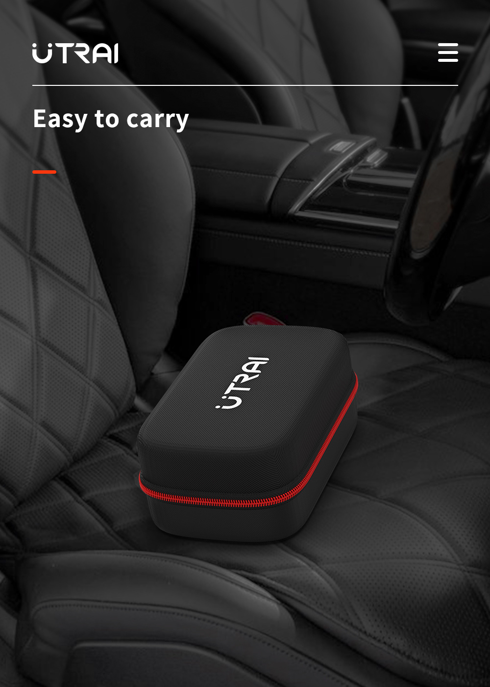 UTRAI Jstar 6 24000mAh 1800A 4-in-1 Car Jump Starter with Air Compressor, Dual USB Outputs Power Bank, LED Flashlight