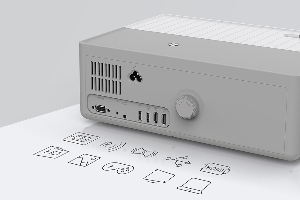 VIVIBRIGHT D5000 LCD+LED Projector, 420ANSI, 1920x1080 Pixels, 6000 Led Lumens, EU Adapter - Basic Version