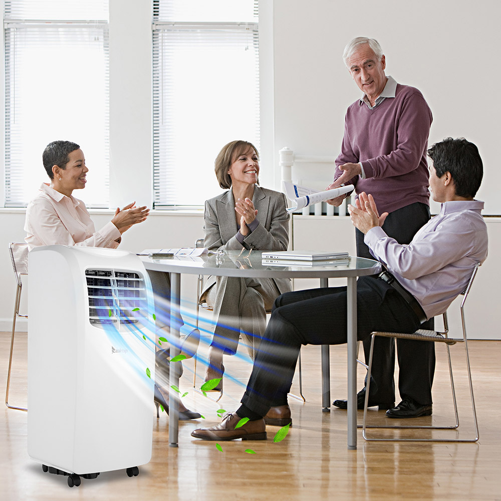 ZOKOP 8000BTU 115V/60Hz Air Conditioner with Four Casters, Side Outlet Portable Refrigeration, Remote Control Low Noise