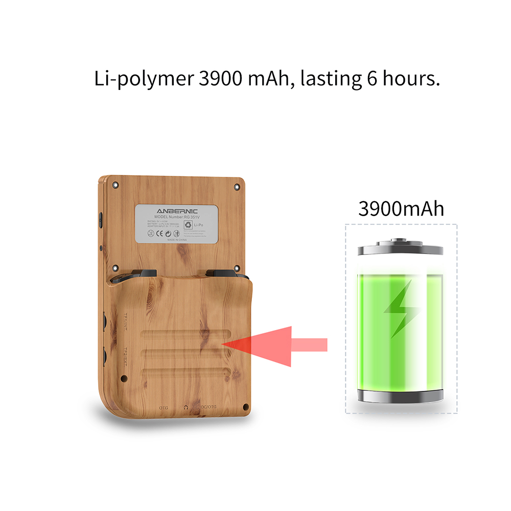 ANBERNIC RG351V Retro Game Console Handheld 128GB, 7000 Games, Gaming Console Emulator for NDS, N64, DC, PSP Games