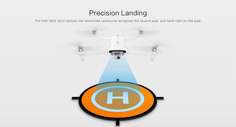 FIMI X8 SE 2022 V2 RC Quadcopter 10km FPV with 3-axis Gimbal 4K Camera HDR GPS Without Megaphone 2 Batteries