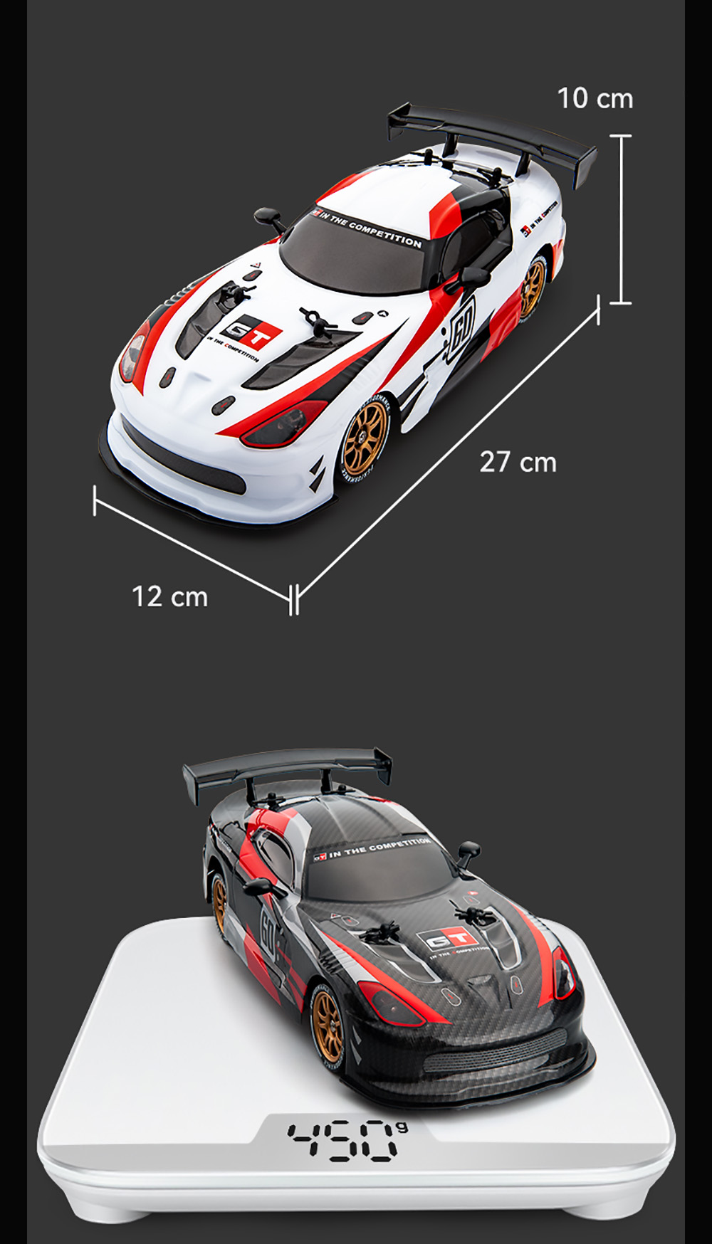 JJRC Q116 1/16 2.4G 4WD Drift RC Car Vehicle Model Toy Full Proportional Control - White