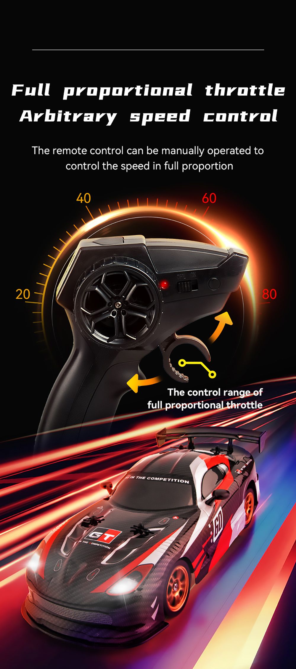 JJRC Q116 1/16 2.4G 4WD Drift RC Car Vehicle Model Toy Full Proportional Control - White
