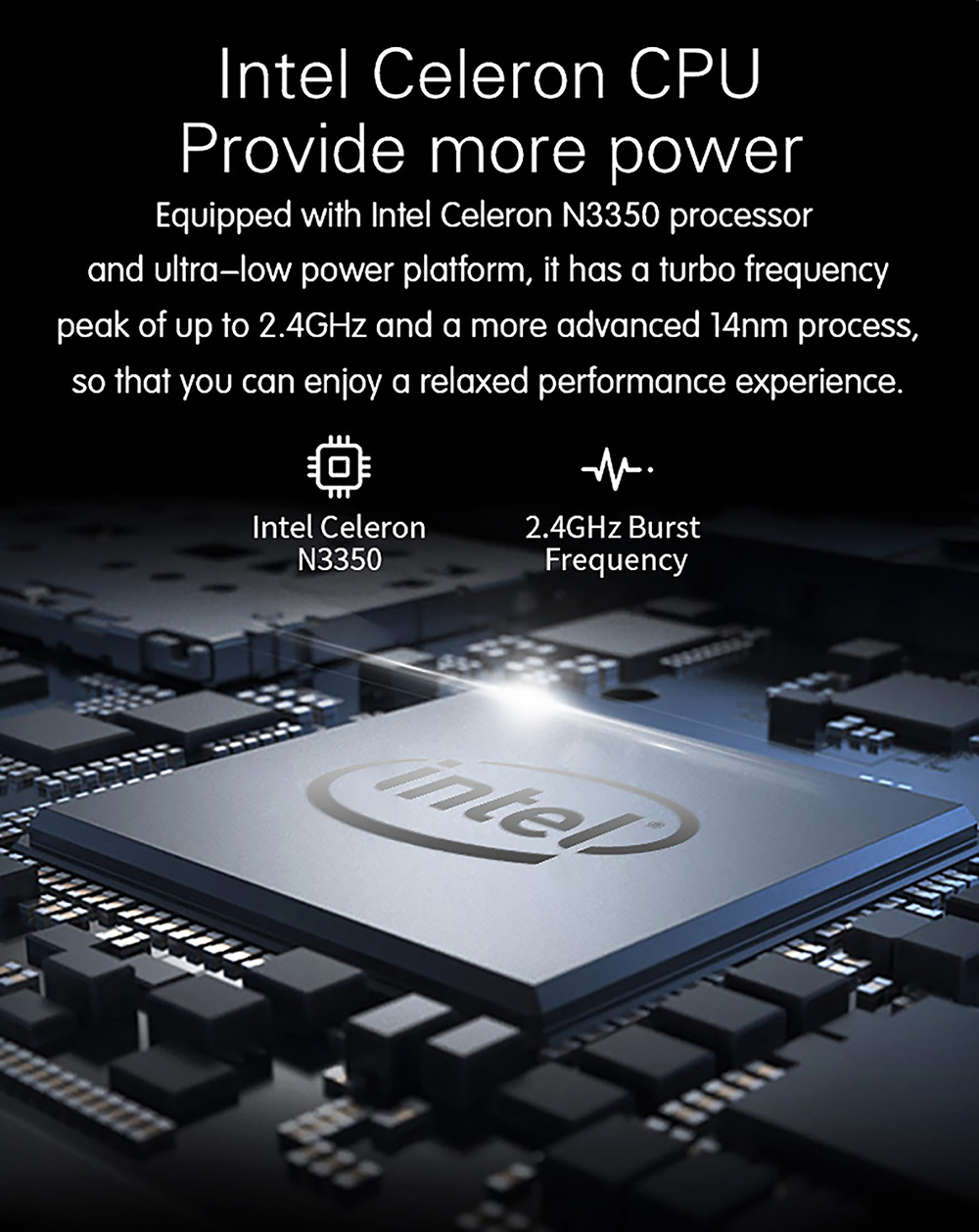 Jumper EZbook S5 GO 11.6 inch Laptop INTEL Celeron N3350 4GB DDR4 64GB eMMC 1366x768 Display Windows 10 - Grey