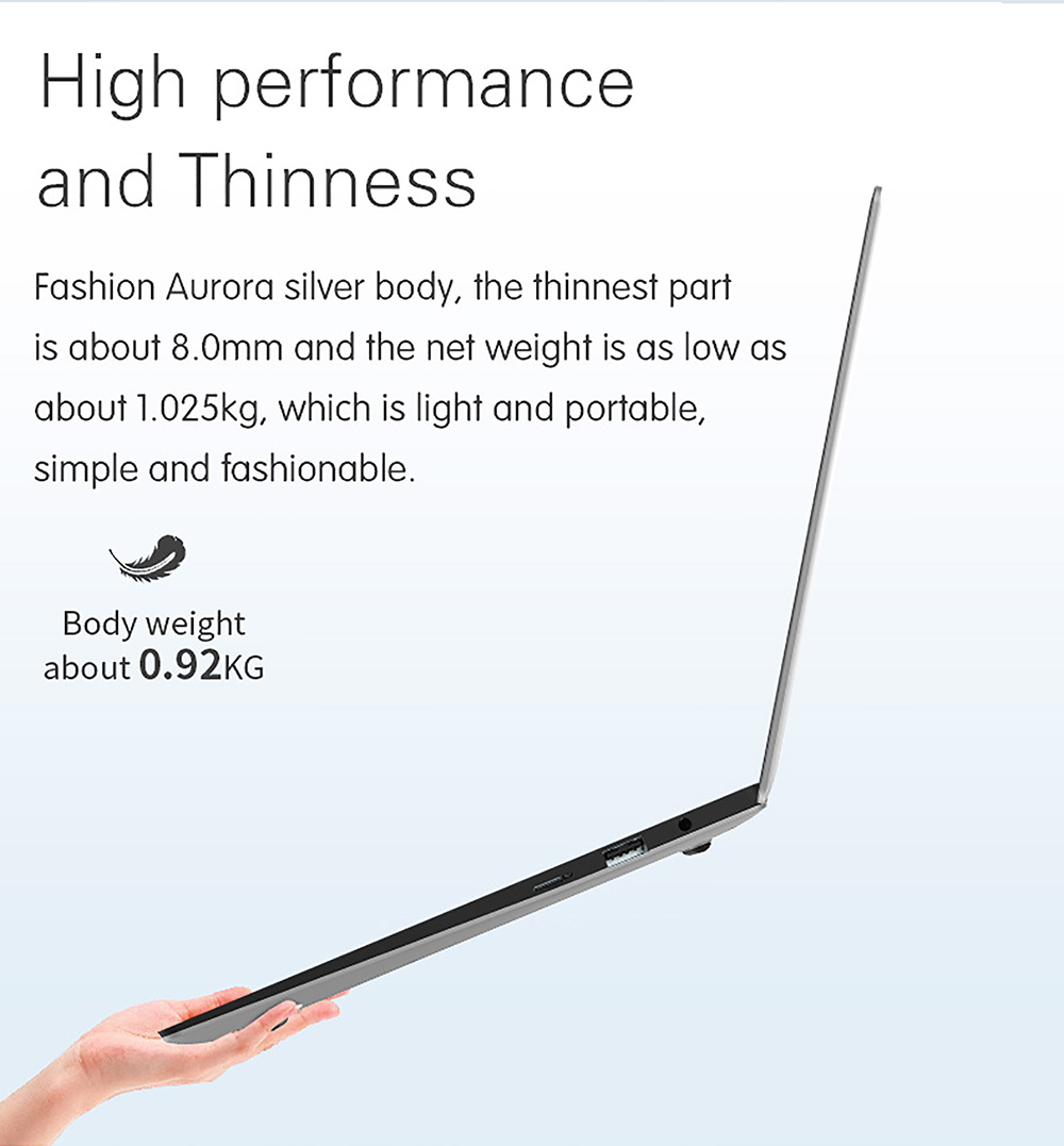 Jumper EZbook S5 GO 11.6 inch Laptop INTEL Celeron N3350 4GB DDR4 64GB eMMC 1366x768 Display Windows 10 - Grey