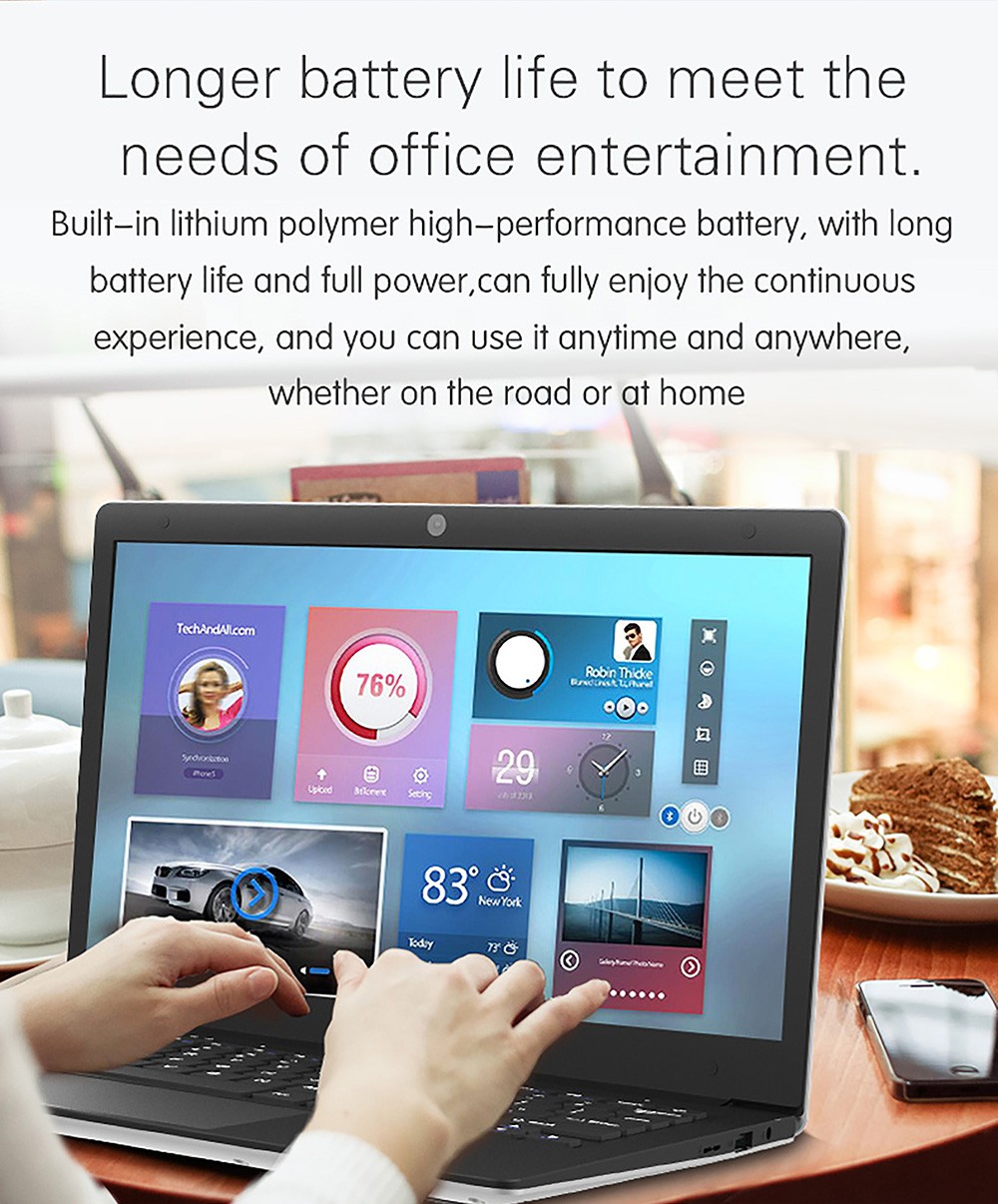 Jumper EZbook S5 GO 11.6 inch Laptop INTEL Celeron N3350 4GB DDR4 64GB eMMC 1366x768 Display Windows 10 - Grey