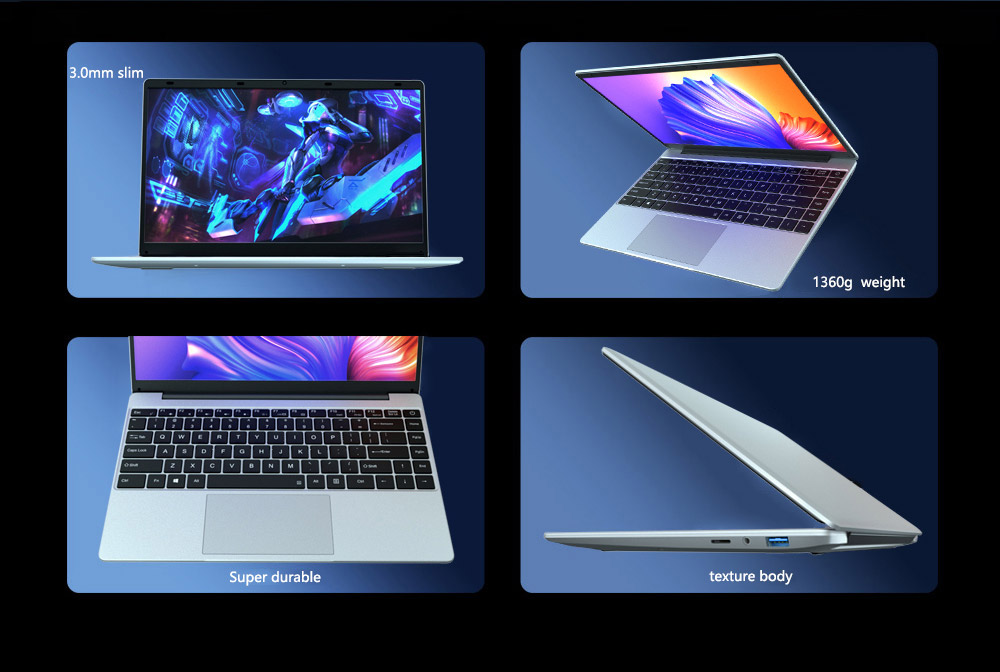 KUU XBOOK-2 14.1 inch Laptop Intel Gemini Lake J4105 8GB RAM 512GB SSD 1080P IPS WiFi Bluetooth Windows 11 pro