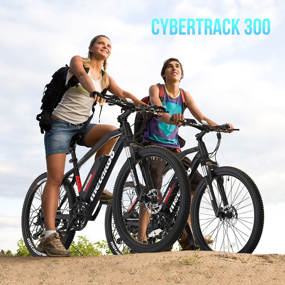 Metakoo C300 Mountain E-bike 27.5'' Tires 48V 500W Motor 10.4Ah Battery 32km/h Max Speed 30-40 Miles Shimano 21 Speed