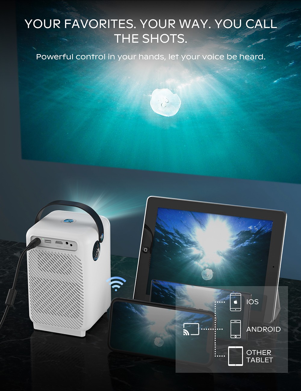 PIXTHING M1 LCD Projector Screen Mirroring, 1920 x 1080P 1500 LUXI, Native 1080P Home Movie Projector for Android/iPhone