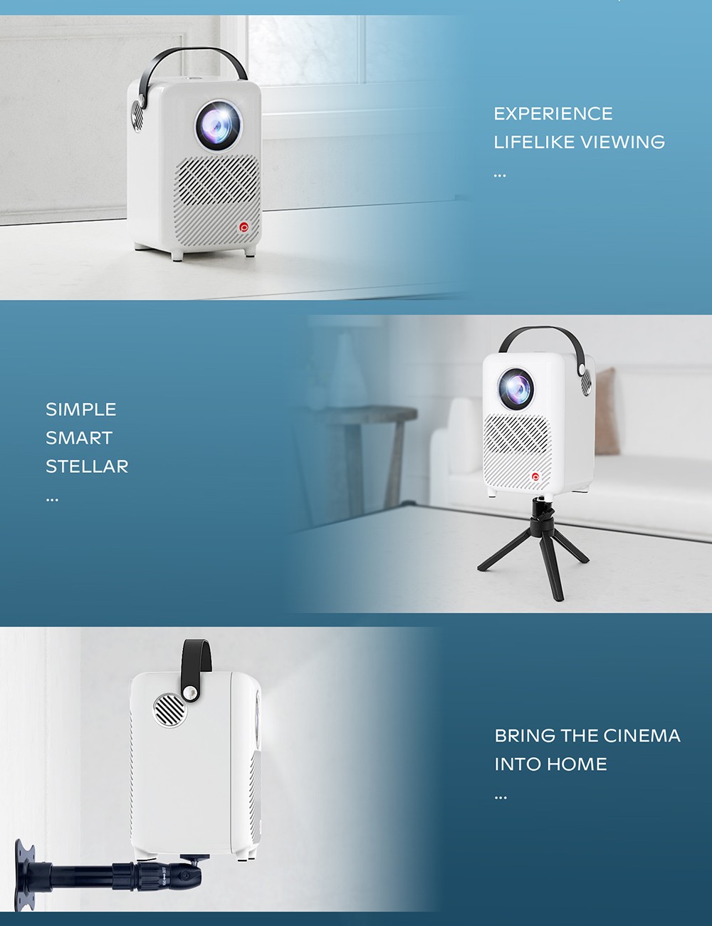PIXTHING M1 LCD Projector Screen Mirroring, 1920 x 1080P 1500 LUXI, Native 1080P Home Movie Projector for Android/iPhone