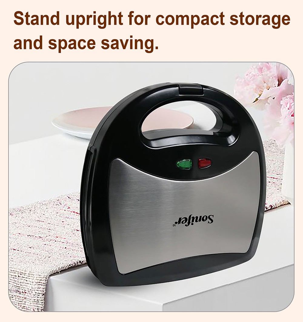 Sonifer SF6054 800W Electric Waffle Maker, 7-in-1 Grill Sandwich Cake Donut Panini Plate, Non-stick Waffle Machine