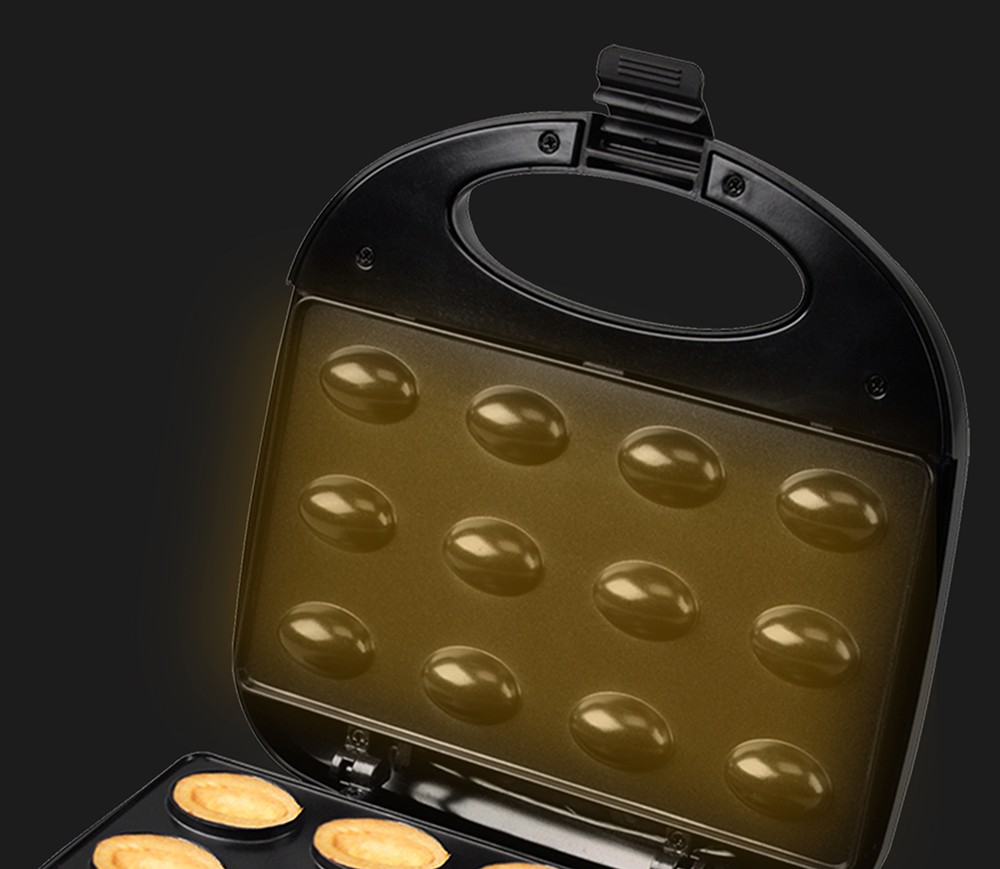 Sonifer SF6139 750W Electric Walnut Cake Waffle Maker, 12 Holes Nuts Plate, Non-stick Cooking Biscuits Making Machine