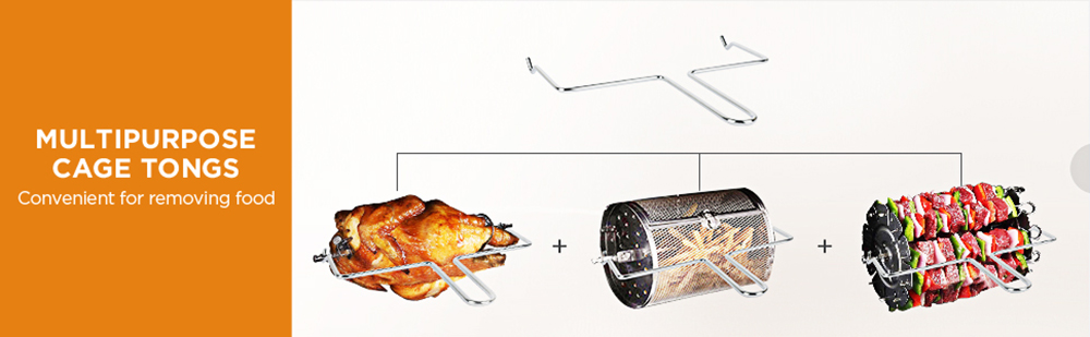 Calmdo AF-120CDEU 18 in 1 Air Fryer Toaster Oven Oil Free 1500W 12L/12.7QT Stainless Steel 360 Degree Air Circulation 18 Preset Functions Touch Control 10 Grill Accessories for Bake & Broil - Black