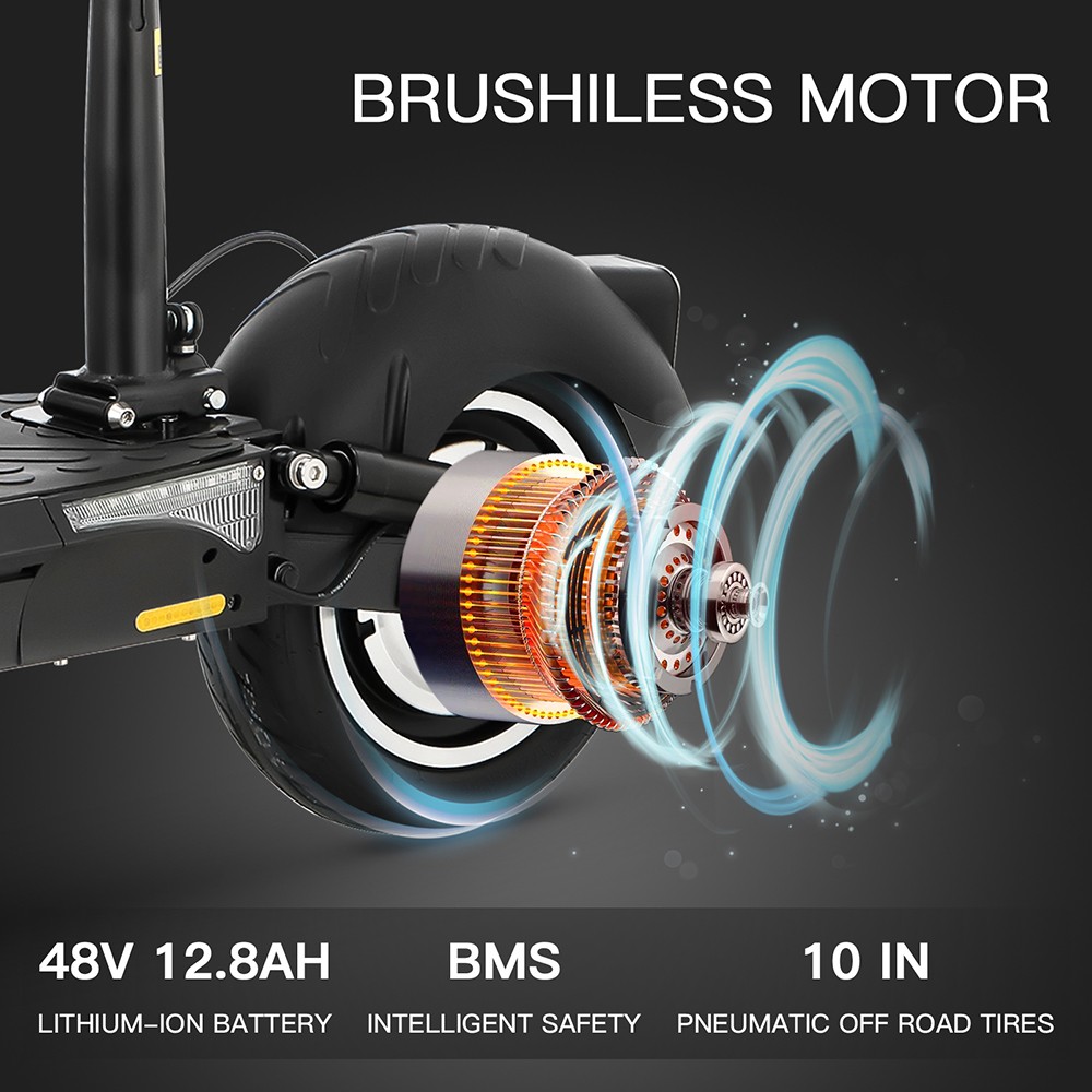 iScooter iX4 Electric Scooter 12.8Ah Battery 500W Motor 10'' Tire 45km/h Max Speed Off-road Scooter Black