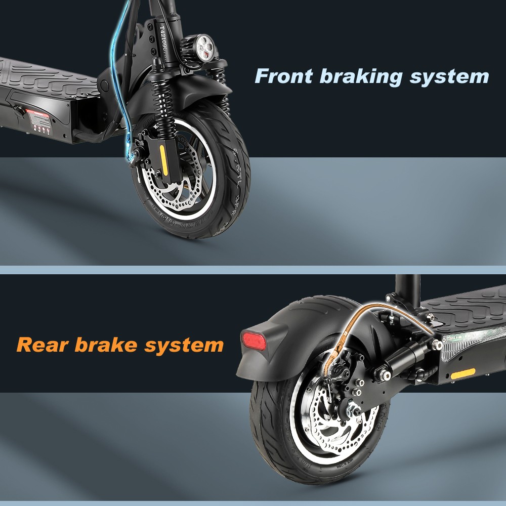 iScooter iX4 Electric Scooter 12.8Ah Battery 500W Motor 10'' Tire 45km/h Max Speed Off-road Scooter Black