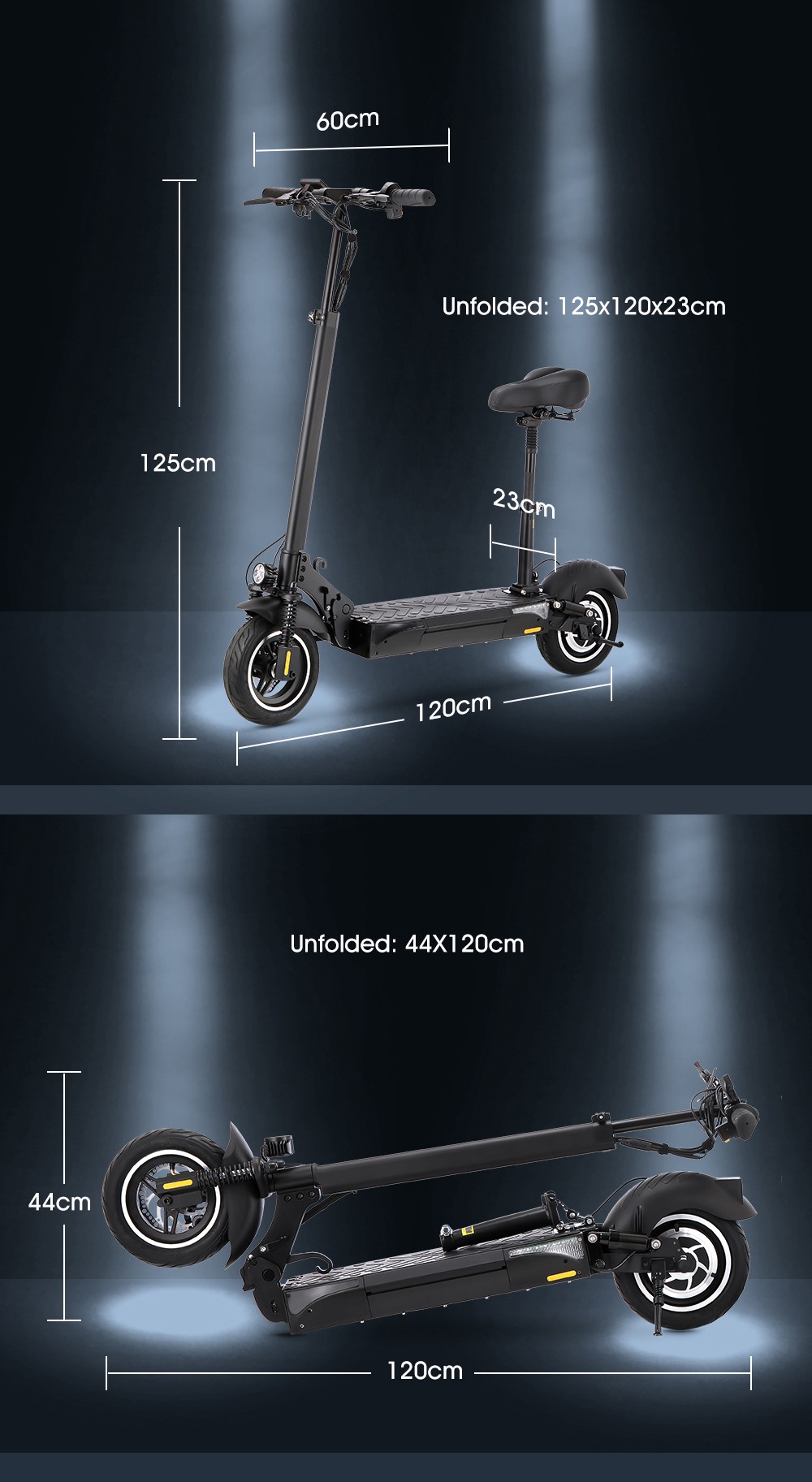 iScooter iX4 Electric Scooter 12.8Ah Battery 500W Motor 10'' Tire 45km/h Max Speed Off-road Scooter Black
