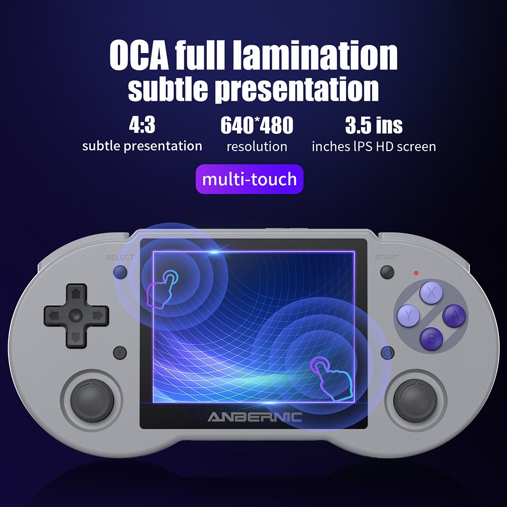 ANBERNIC RG353P Portable Game Console Android 32GB eMMC+16GB & 64GB Linux TF Card 3.5'' IPS Screen Retro WiFi Bluetooth