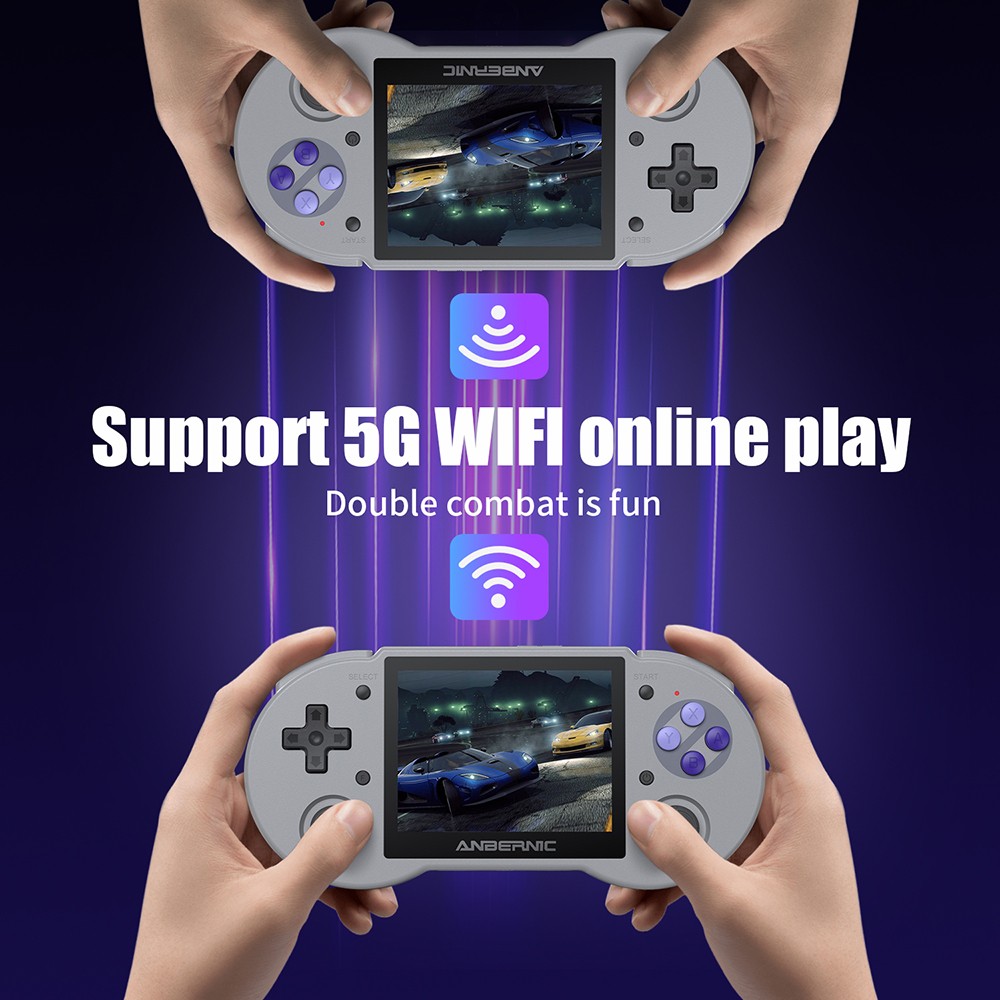 ANBERNIC RG353P Portable Game Console Android 32GB eMMC+16GB & 64GB Linux TF Card 3.5'' IPS Screen Retro WiFi Bluetooth