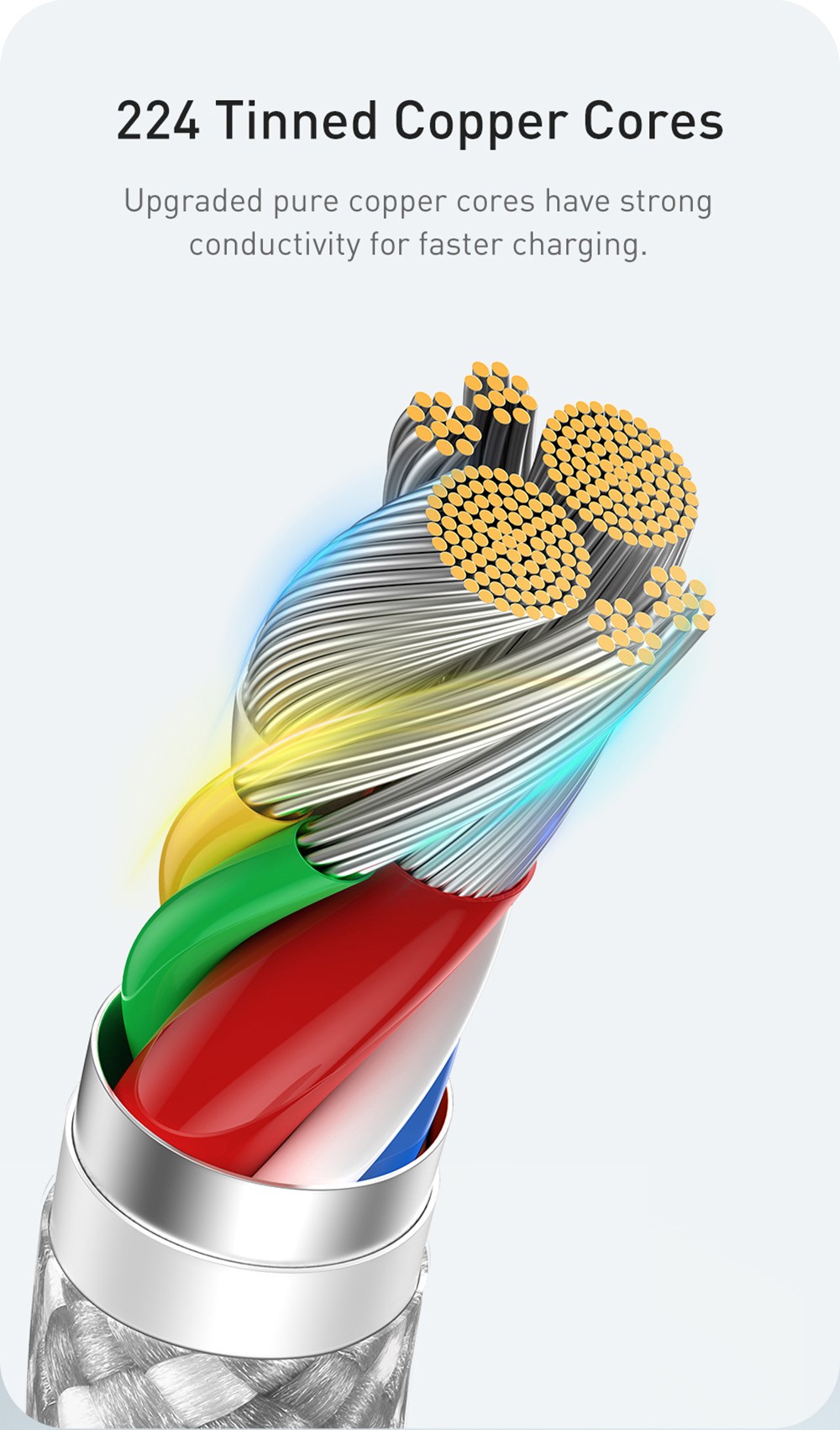 Baseus 100W 2m Quick Charge Cable, Type-C to Type-C Cable, PD Fast Charger Cord for Xiaomi Samsung Phone iPad - Blue