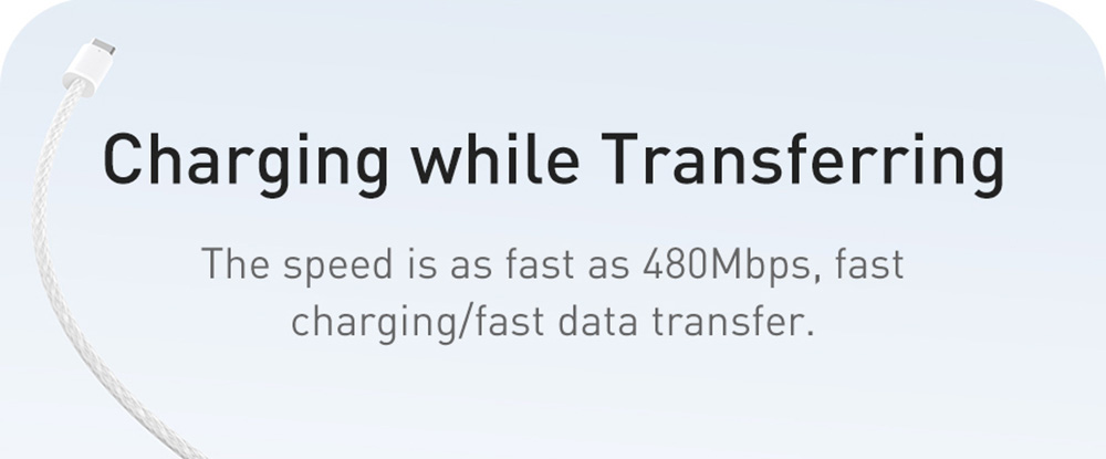 Baseus 100W 2m Quick Charge Cable, Type-C to Type-C Cable, PD Fast Charger Cord for Xiaomi Samsung Phone iPad - Blue