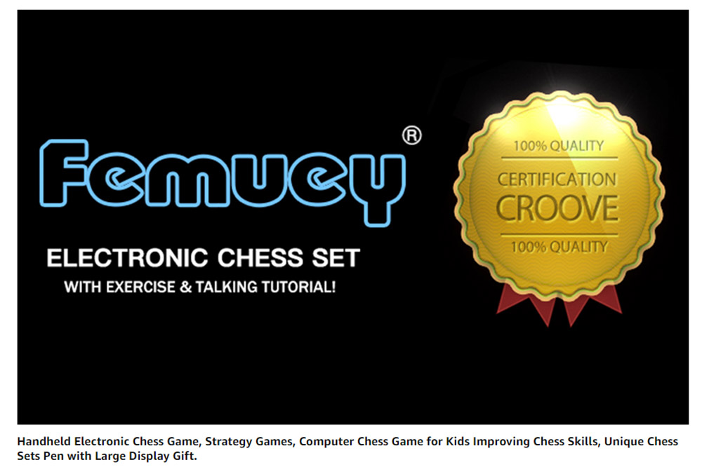 Chess Touch Electronic Chess Game, Strategy Games Computer for Kids Improving Chess Skills, Portable Travel Chess