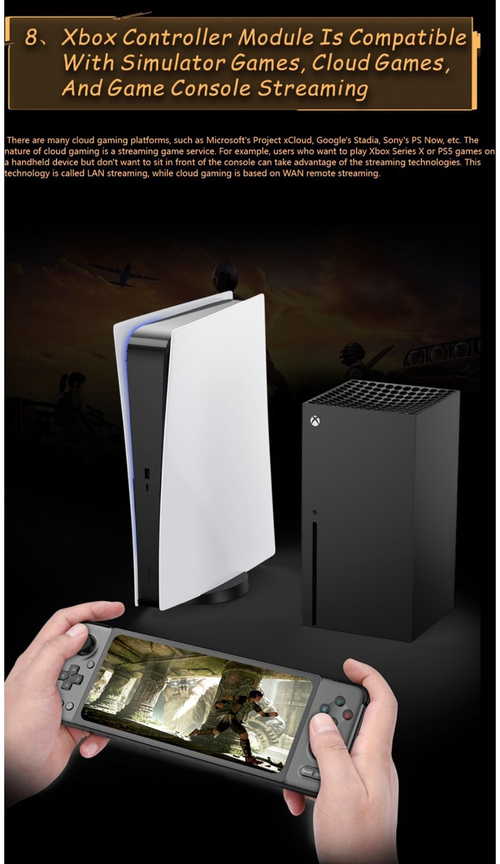 GPD XP Plus Game Console 6.81-inch Screen Android 11 Gamepad Tablet PC 6GB/256GB 1080*2400 Game Player - US Version