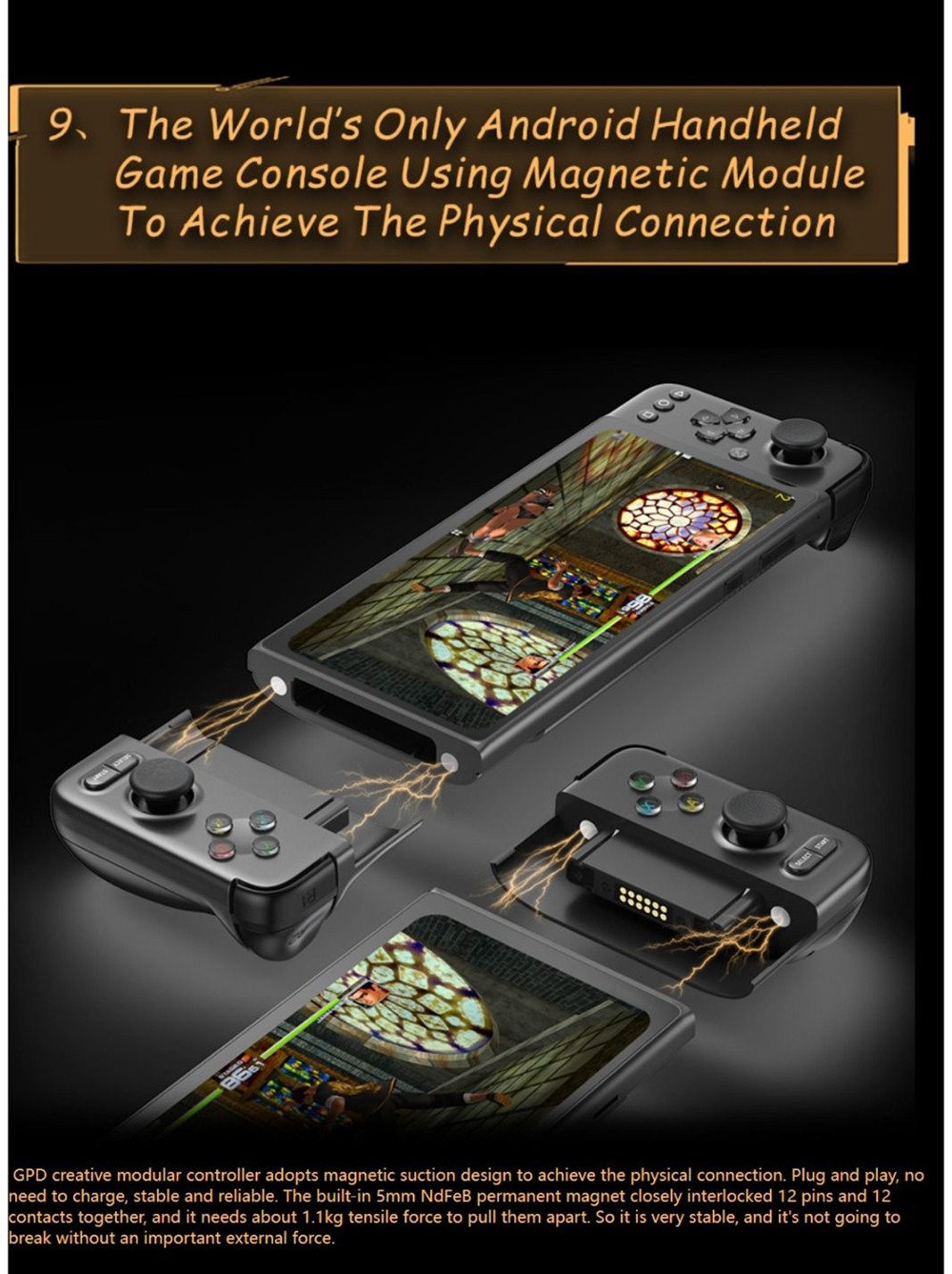 GPD XP Plus Game Console 6.81-inch Screen Android 11 Gamepad Tablet PC 6GB/256GB 1080*2400 Game Player - US Version