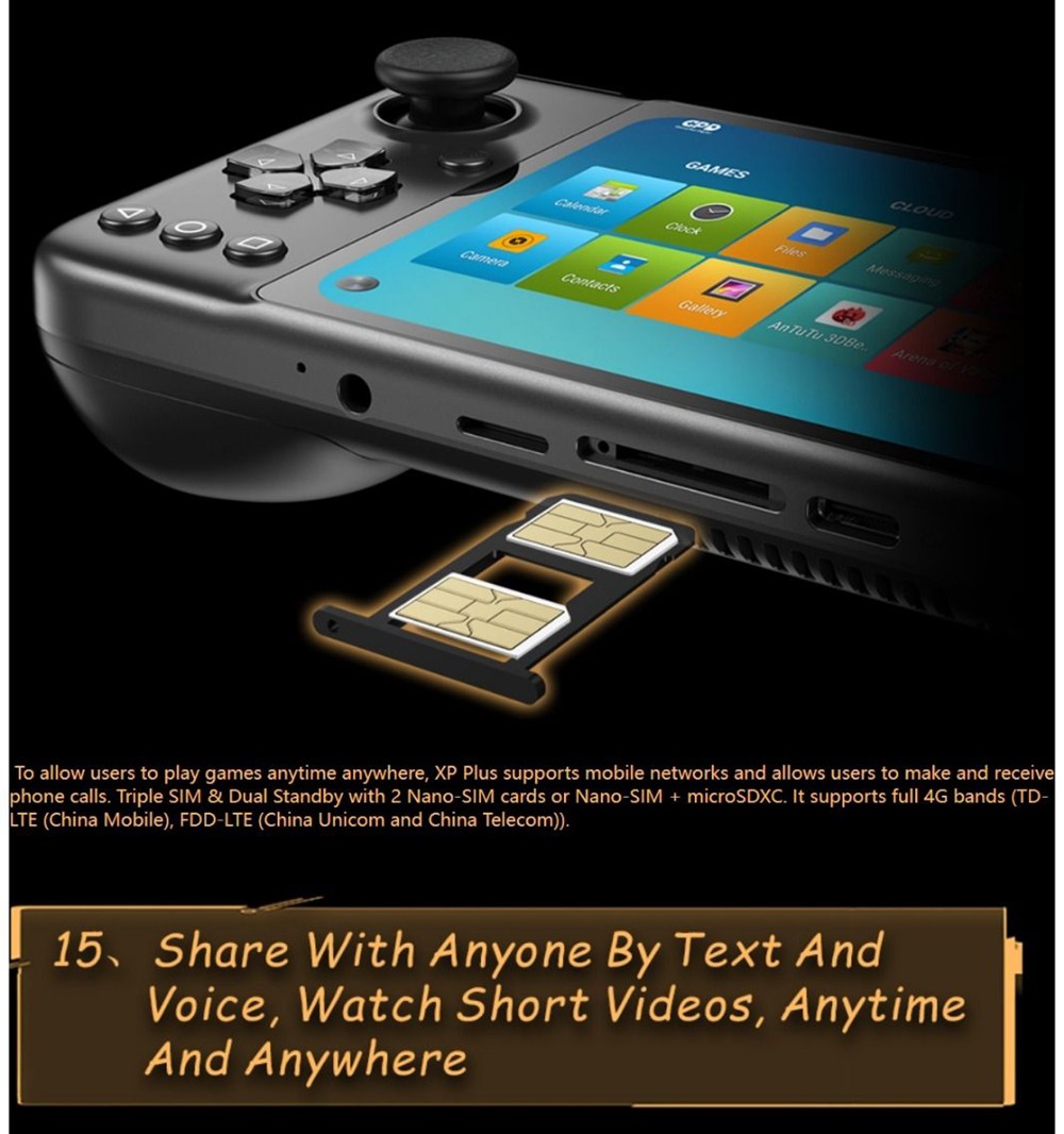 GPD XP Plus Game Console 6.81-inch Screen Android 11 Gamepad Tablet PC 6GB/256GB 1080*2400 Game Player - US Version