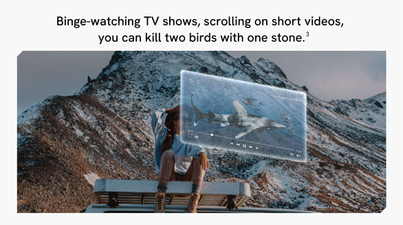 INMO Air AR Smart Glasses with GPS System AR Navigation, Smart Control, AI Assistant - Green