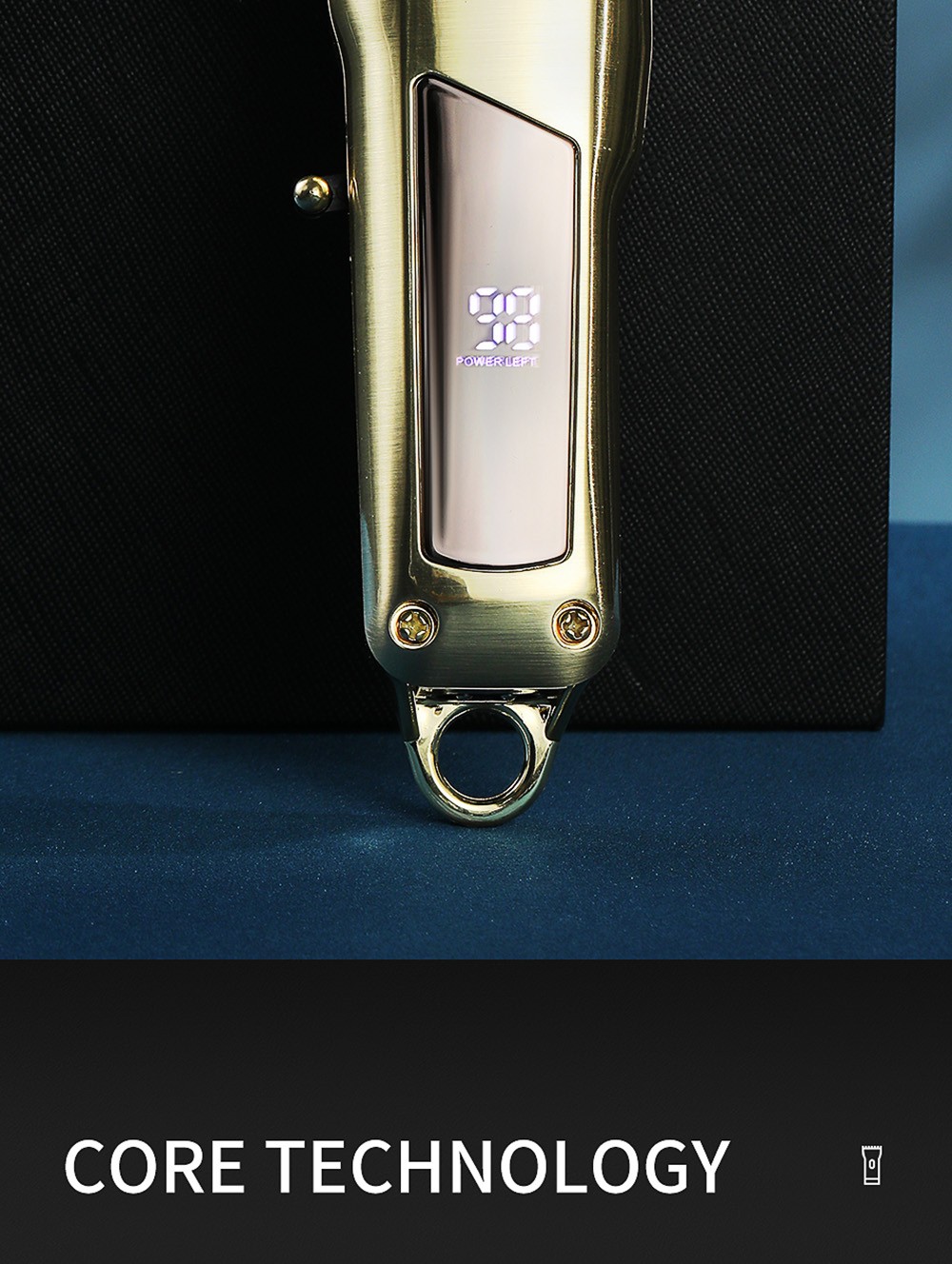 VGR V-278 Rechargeable Electric Hair Clipper, Cordless Hair Trimmer Haircut Machine, 2000mAh Battery, LED Display, 180min Runtime - Silver