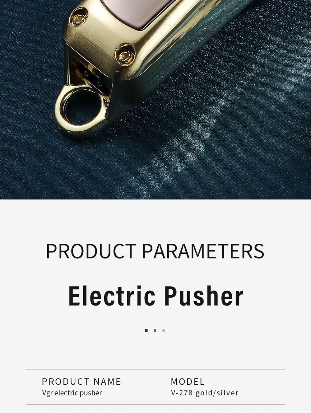 VGR V-278 Rechargeable Electric Hair Clipper, Cordless Hair Trimmer Haircut Machine, 2000mAh Battery, LED Display, 180min Runtime - Silver