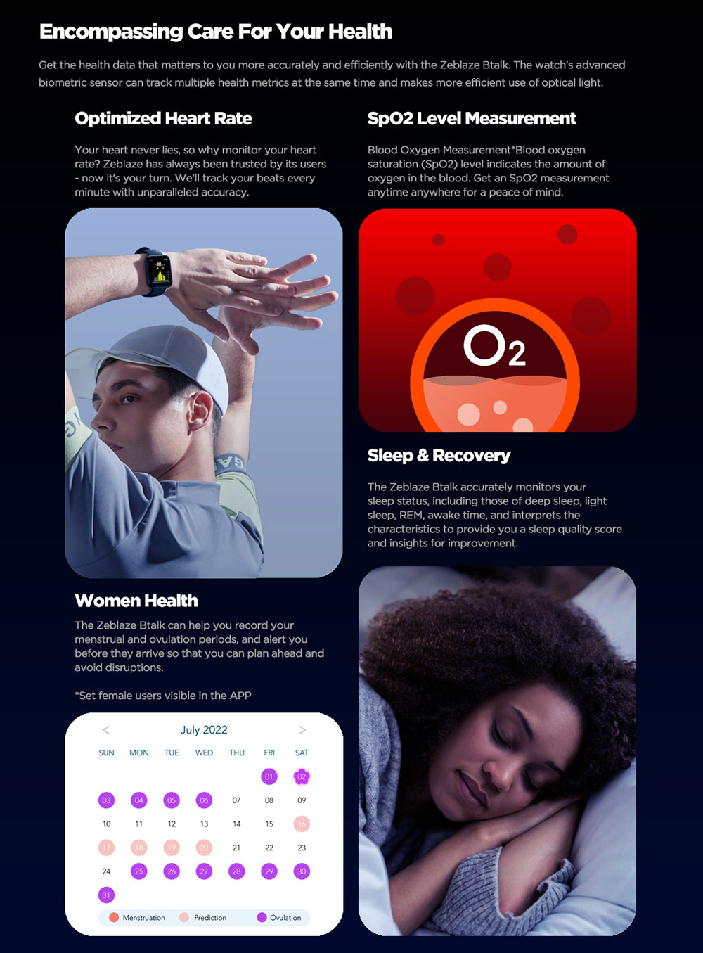 Zeblaze Btalk Voice Calling Smartwatch 1.86'' Large Color Display Health and Fitness Smartwatch For Men - Orange