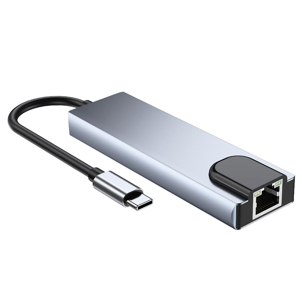 Type-C USB C Hub USB C 3.1 to 4K HDMI 1000M RJ45 PD 100W Charge OTG Adapter USB C Dock for MacBook Air Pro 2020 USB 3.0