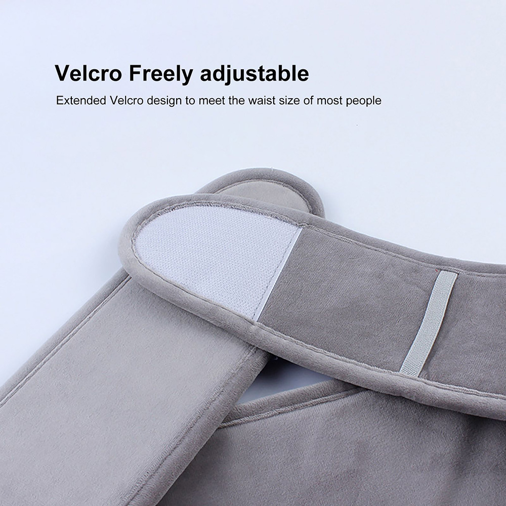 1000ml PVC Hot Water Bottle, Imitation Rabbit Plush Cover, Warm Belly Long Waist Belt, 3Pcs/Set - Light Grey