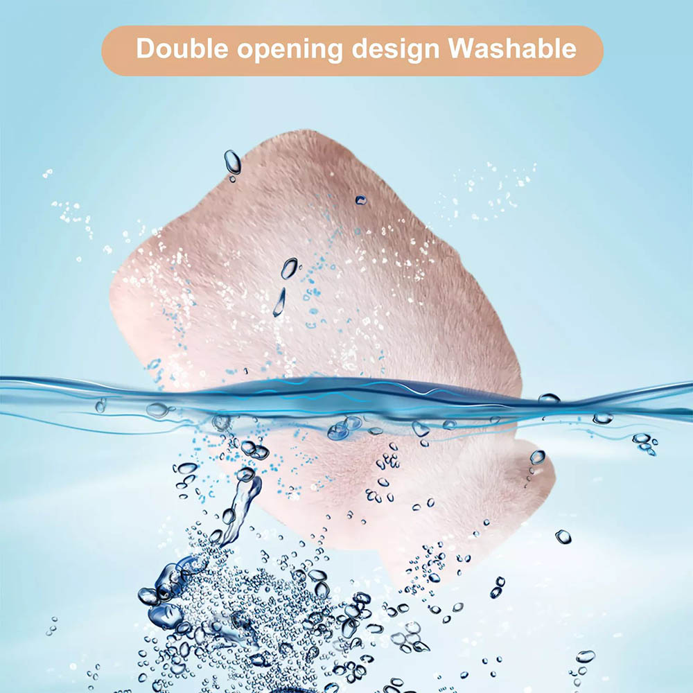 1000ml Thickened Hot Water Bottle, Washable Plush Cloth Cover, Water-Filled PVC Inner Tank Hand Warmer - Dark Green