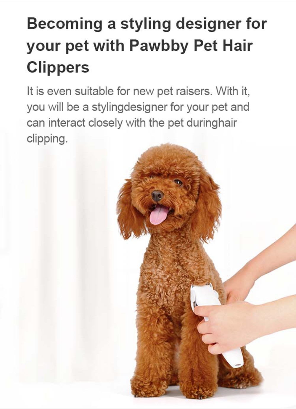 Pawbby Pet Hair Trimmer Dog Cat Pet Grooming Electrical Clippers Pets Hair Cut Machine Rechargeable
